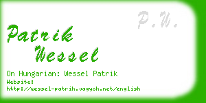 patrik wessel business card